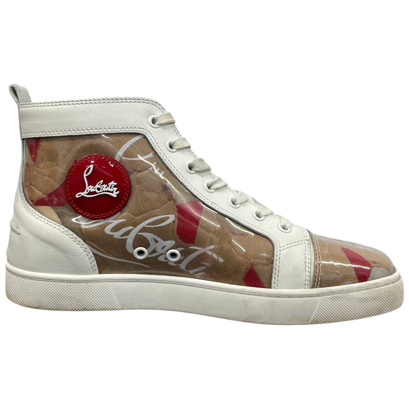 Men's Louis Loubi Kraft PVC High Trainers White Size UK 8 / EU 42
