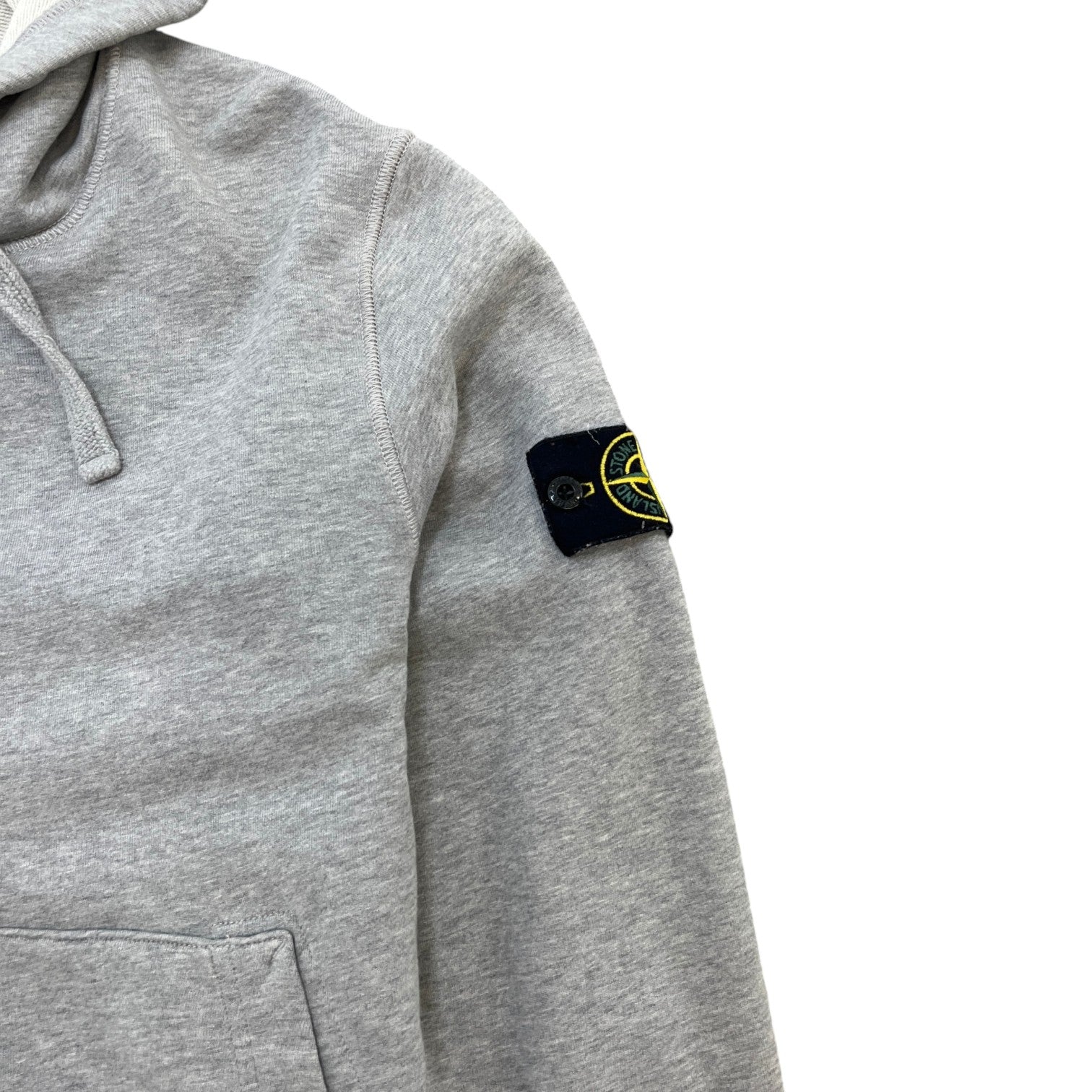 Men's Applique Logo Hoodie Grey Size S - Photo 5