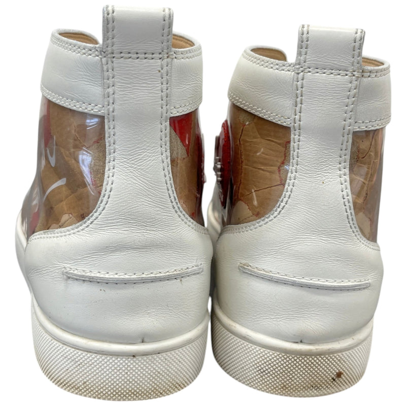 Men's Louis Loubi Kraft PVC High Trainers White Size UK 8 / EU 42