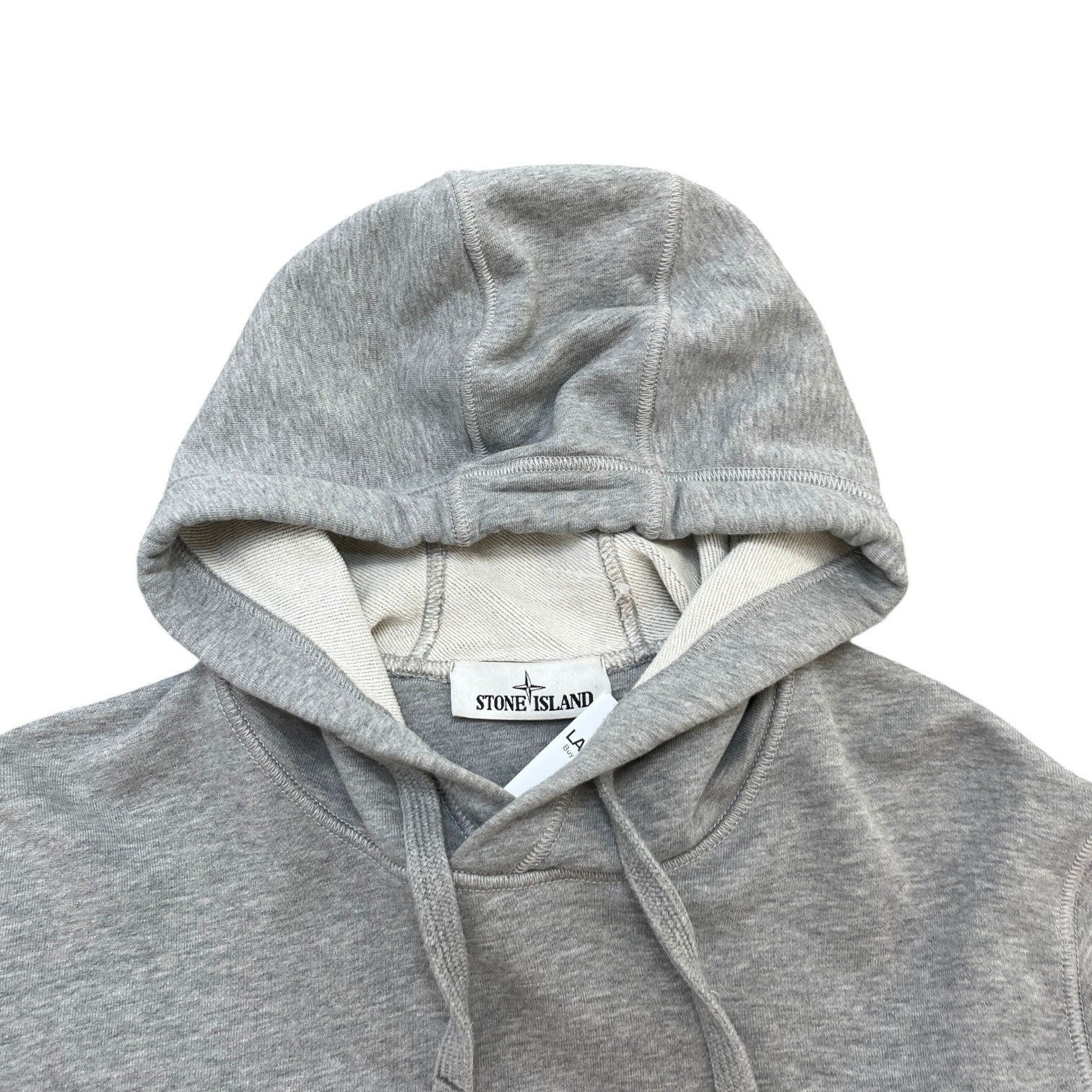 Men's Applique Logo Hoodie Grey Size S - Photo 6