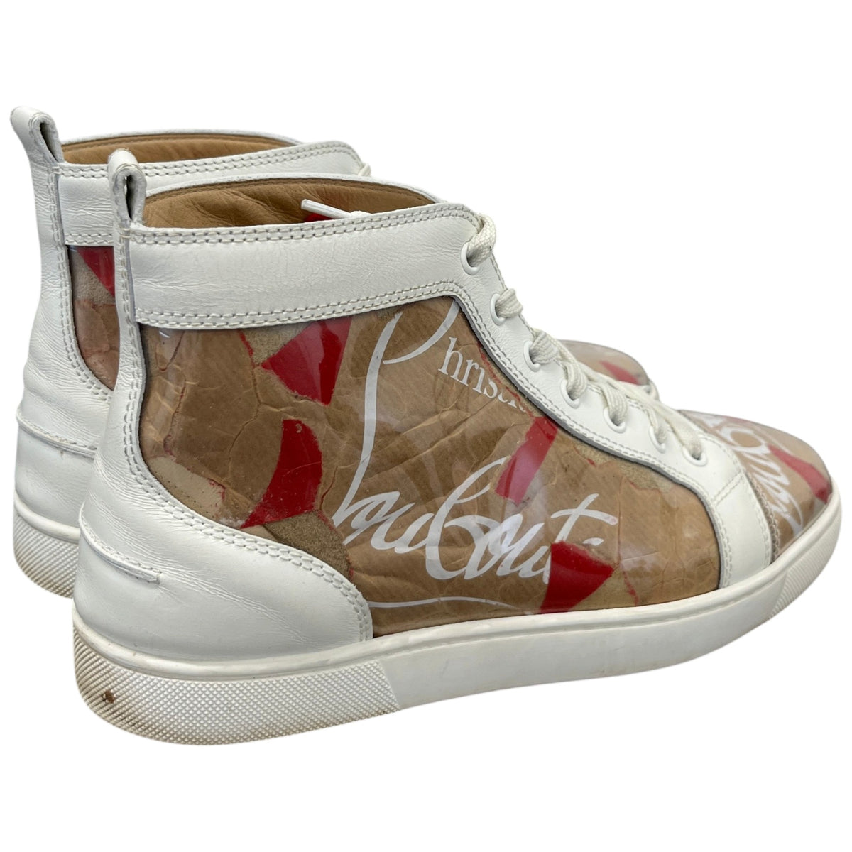 Men's Louis Loubi Kraft PVC High Trainers White Size UK 8 / EU 42 - Photo 8