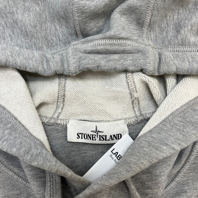 Men's Applique Logo Hoodie Grey Size S
