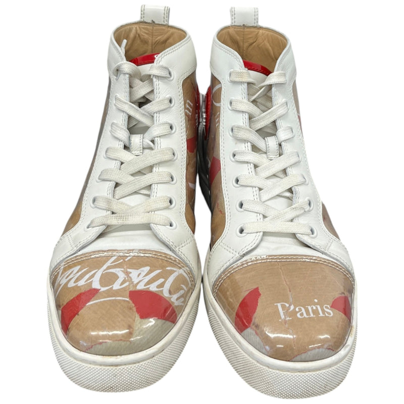 Men's Louis Loubi Kraft PVC High Trainers White Size UK 8 / EU 42