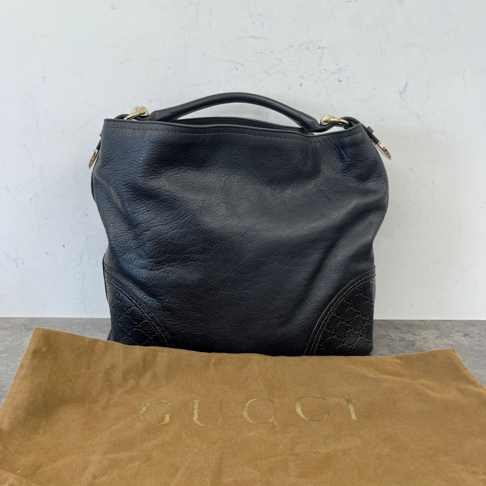 Women's Gg Signature Signoria Large Bag Black - Photo 13