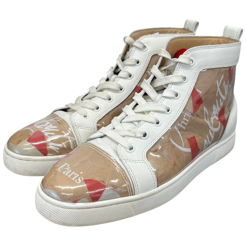 Men's Louis Loubi Kraft PVC High Trainers White Size UK 8 / EU 42
