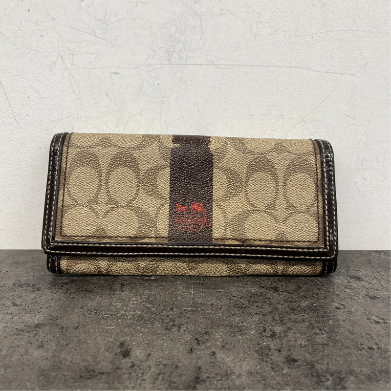 Women's Signature Trifold Wallet Beige