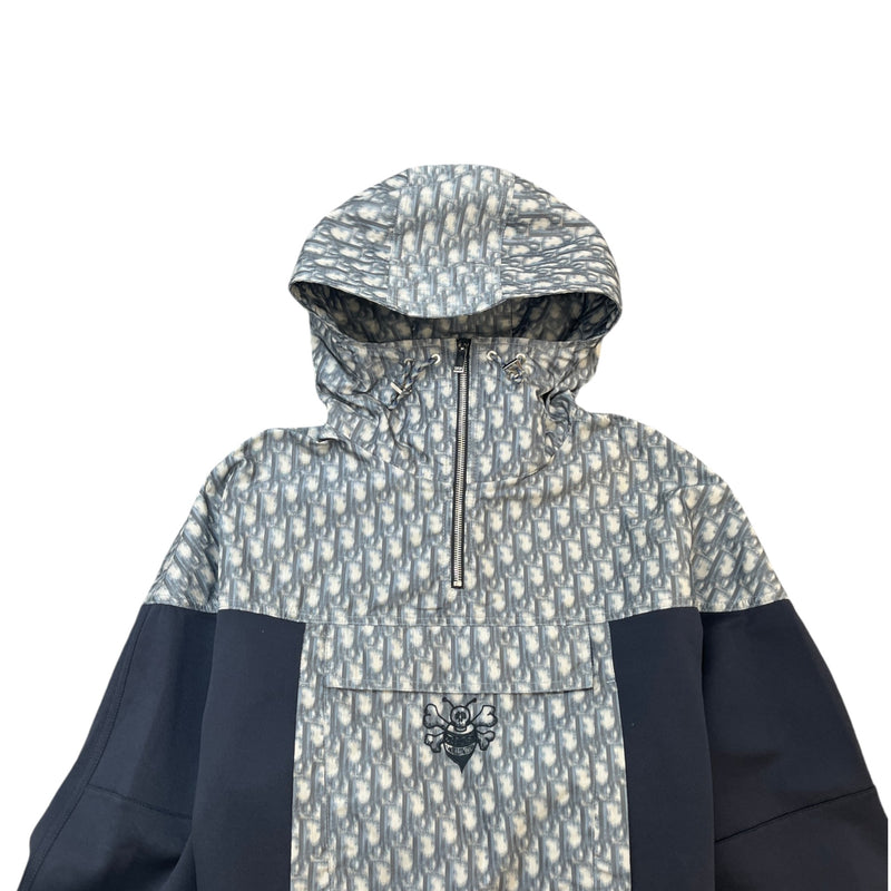 Men's X Shawn Stussy Blurred Oblique Windbreaker Black Size XL