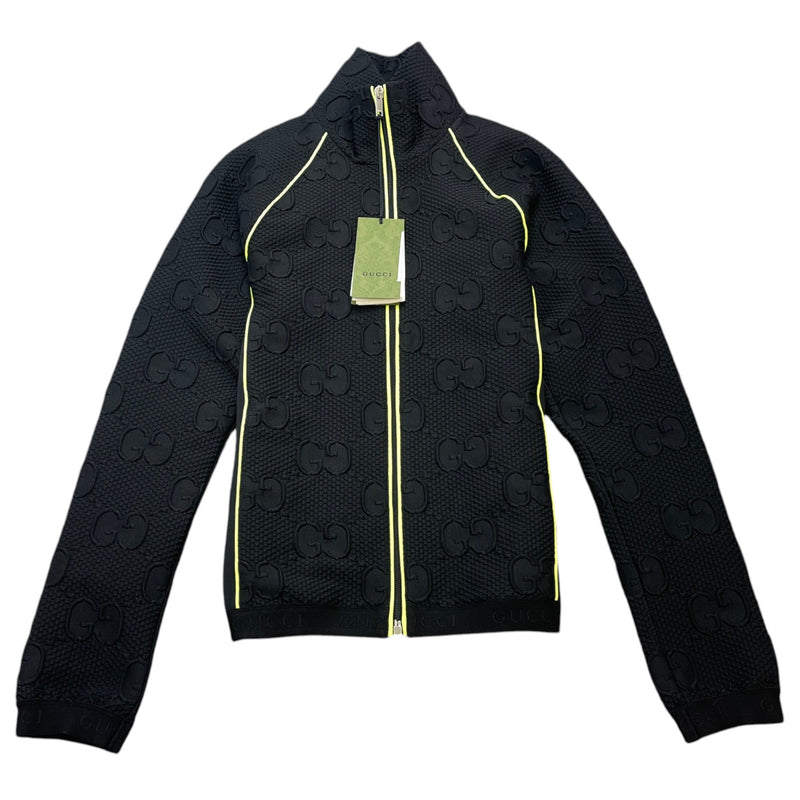 Men's Gg Stretch-Jersey Neoprene Zip Track Jacket Black Size XS