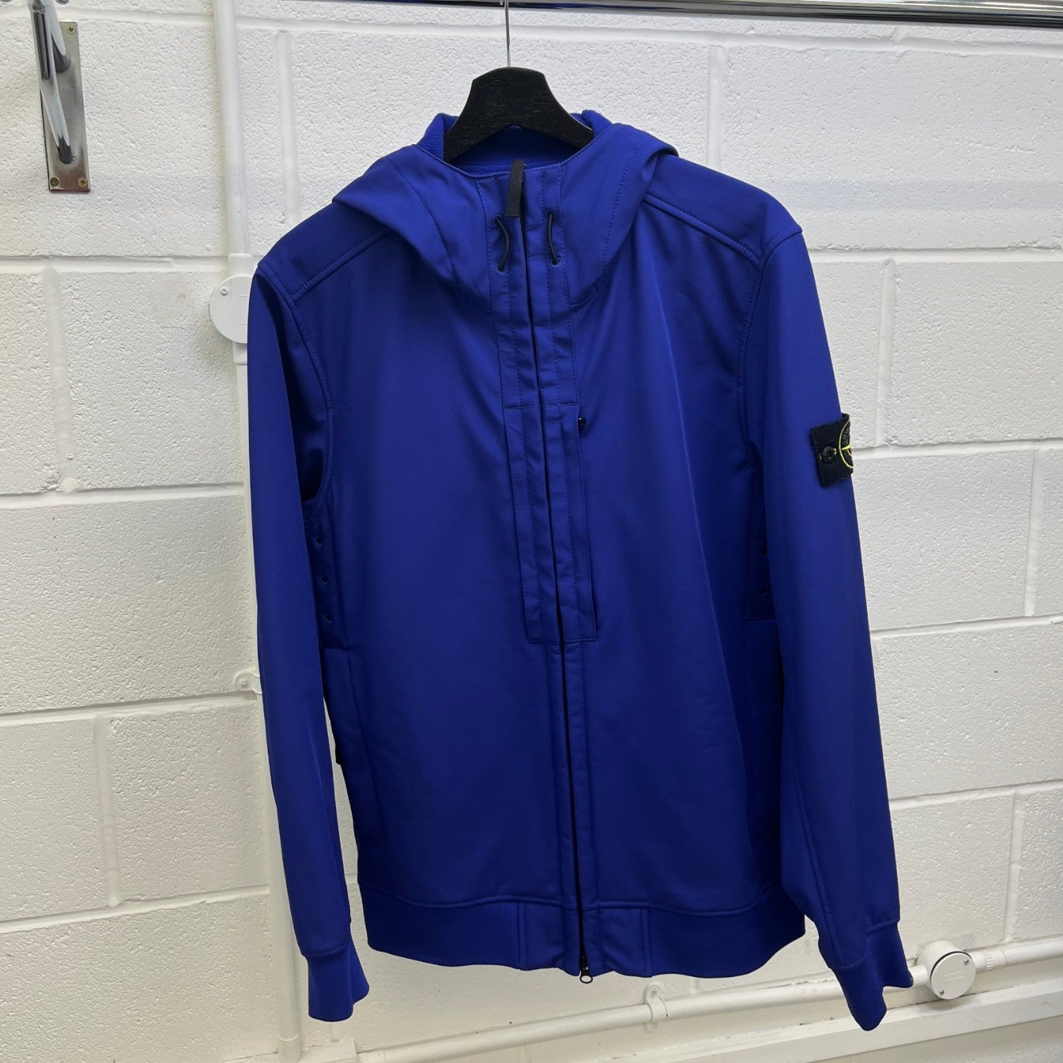 Men's Soft Shell Applique Logo Jacket Blue Size M - Photo 11