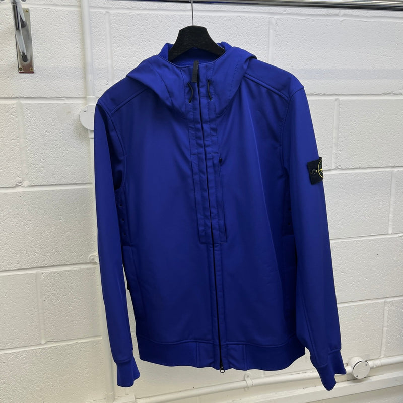 Men's Soft Shell Applique Logo Jacket Blue Size M