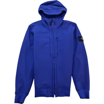 Men's Soft Shell Applique Logo Jacket Blue Size M