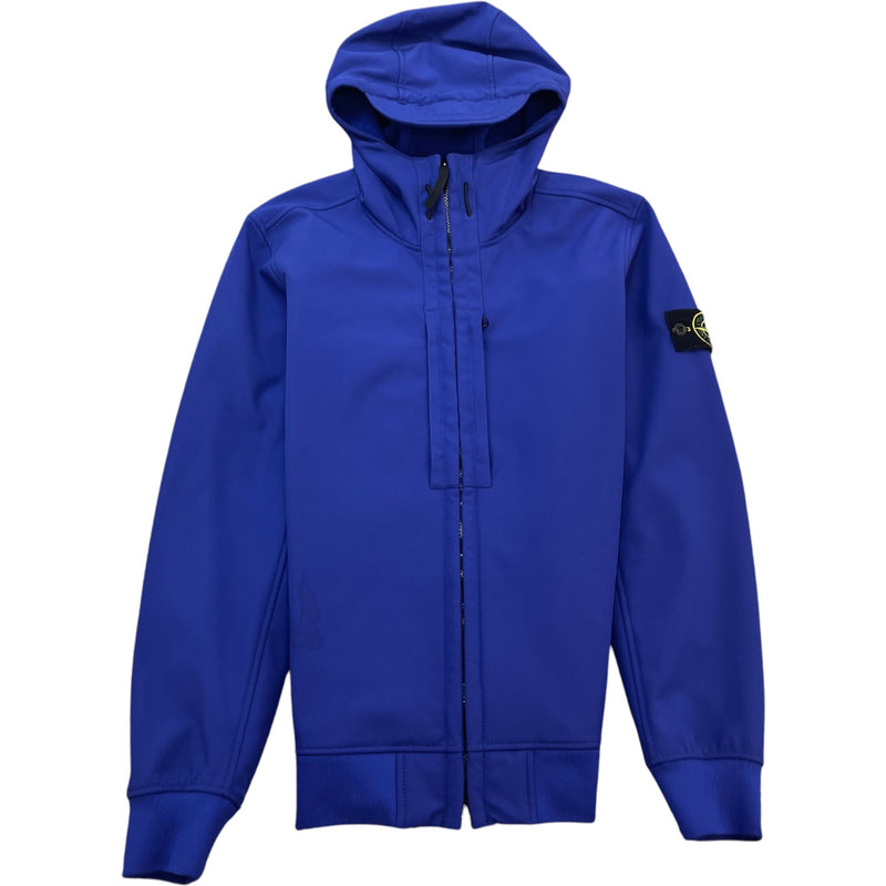 Men's Soft Shell Applique Logo Jacket Blue Size M