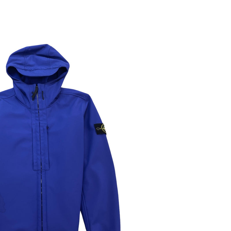 Men's Soft Shell Applique Logo Jacket Blue Size M