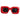 Women's Lw400981 Inflated Rectangular Sunglasses Red
