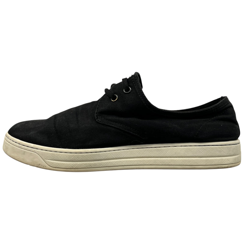 Men's Espadrille Lace Low Trainers Black Size EU 39.5 / UK 5.5