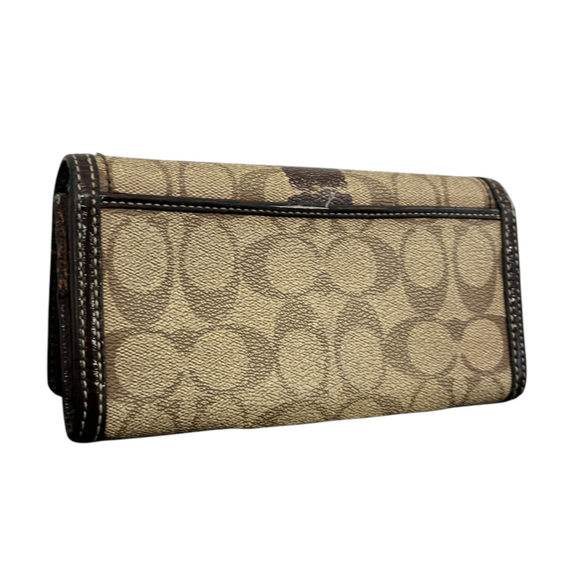 Women's Signature Trifold Wallet Beige