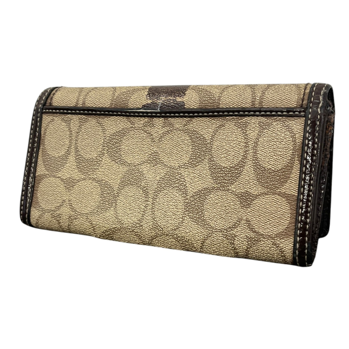 Women's Signature Trifold Wallet Beige - Photo 8
