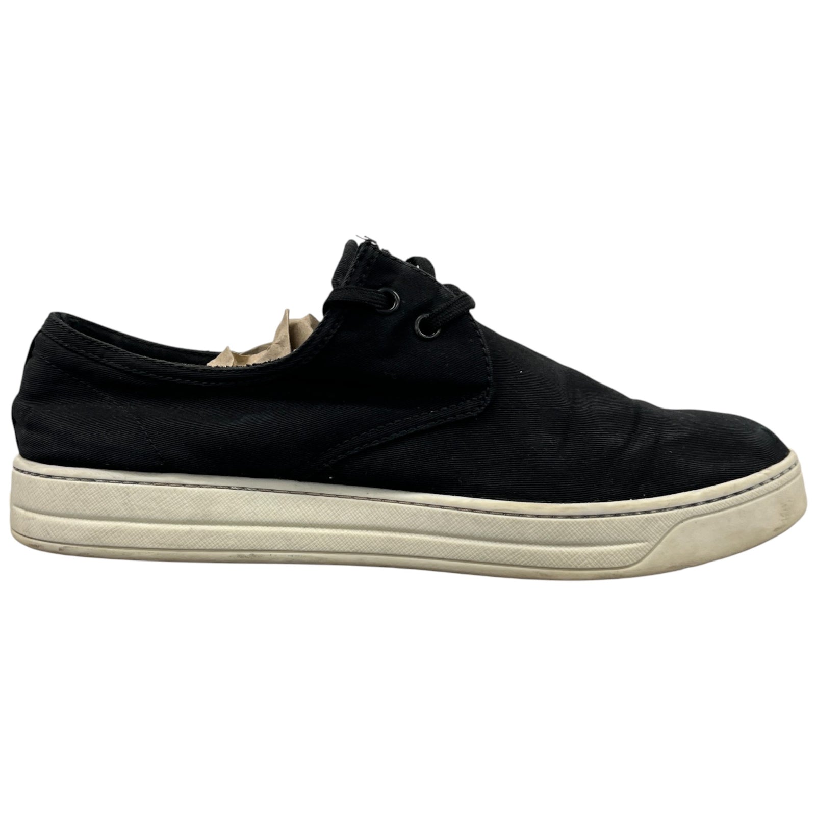 Men's Espadrille Lace Low Trainers Black Size EU 39.5 / UK 5.5 - Photo 4
