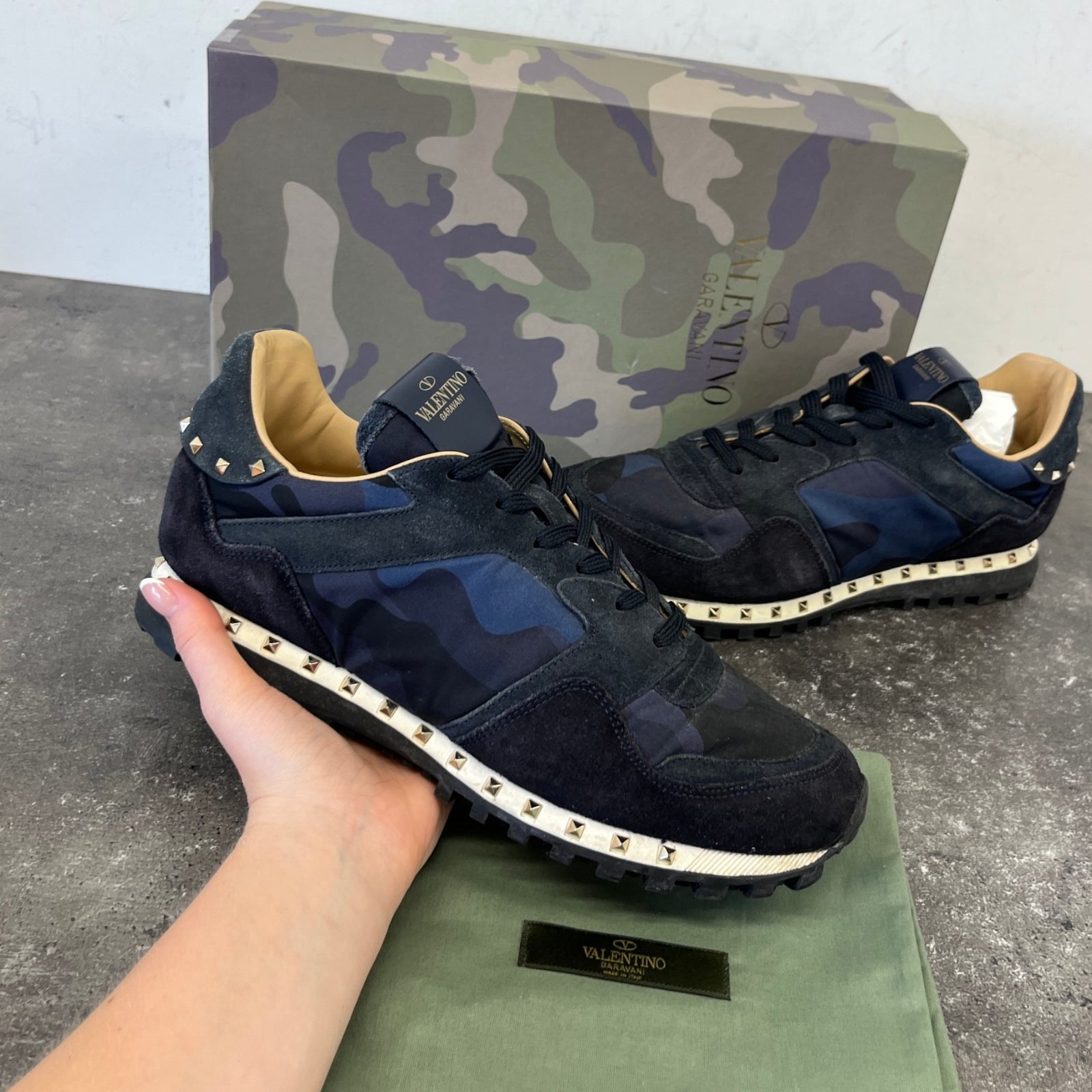 Men's Rock Runner Low Trainers Navy Size EU 42 / UK 8 - Photo 12