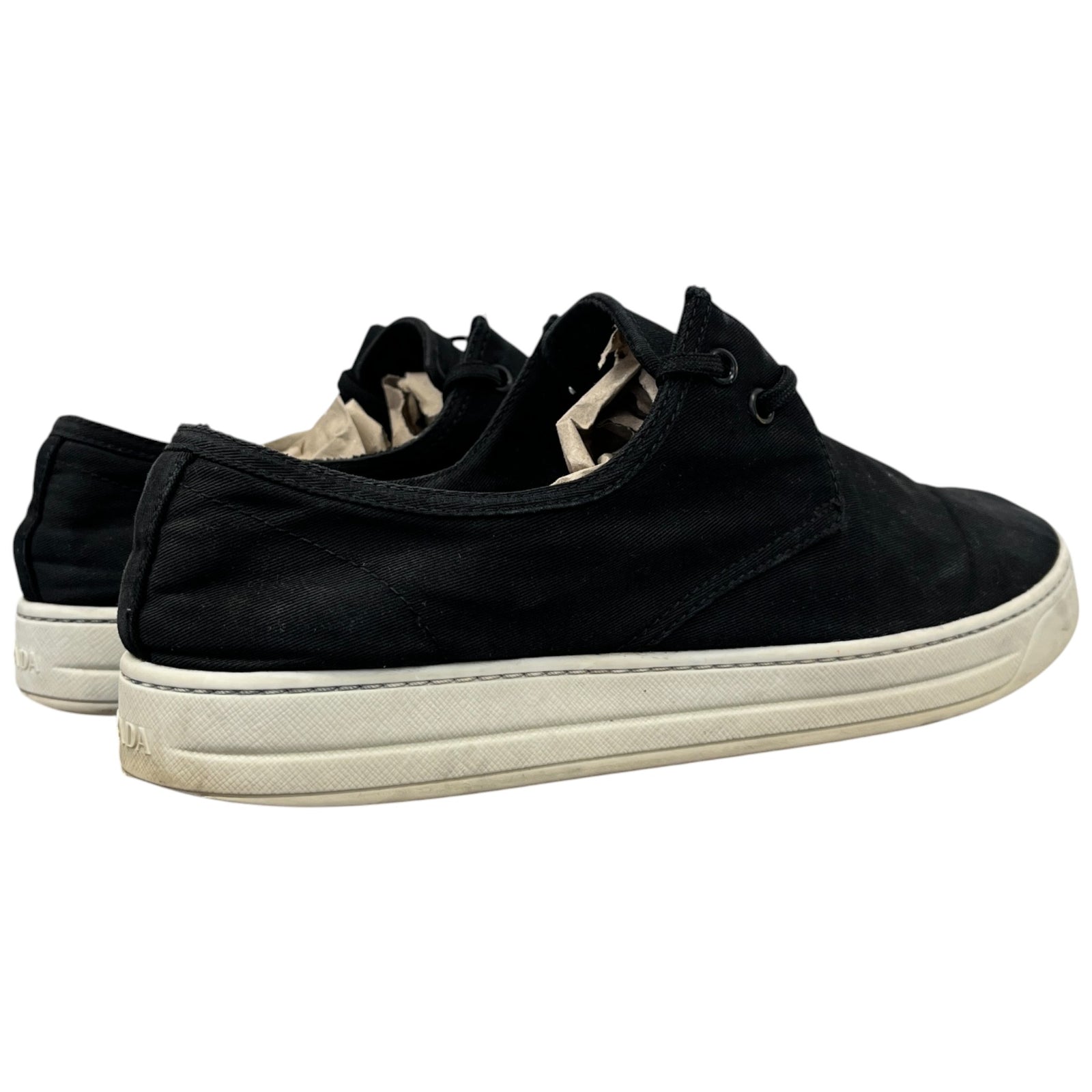 Men's Espadrille Lace Low Trainers Black Size EU 39.5 / UK 5.5 - Photo 9