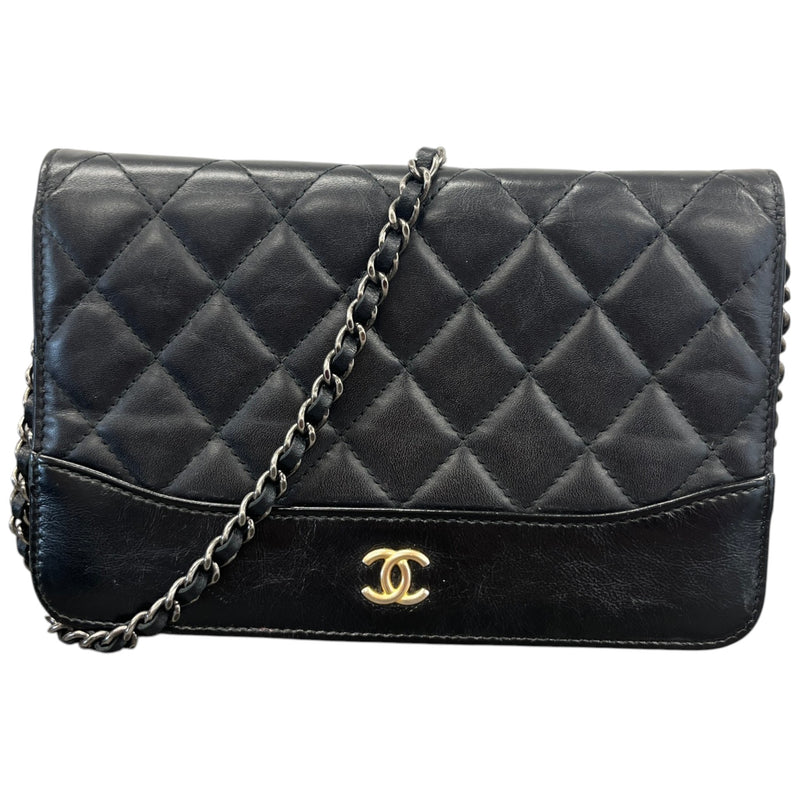 Women's Aged Calfskin Gabrielle WOC Handbag Black