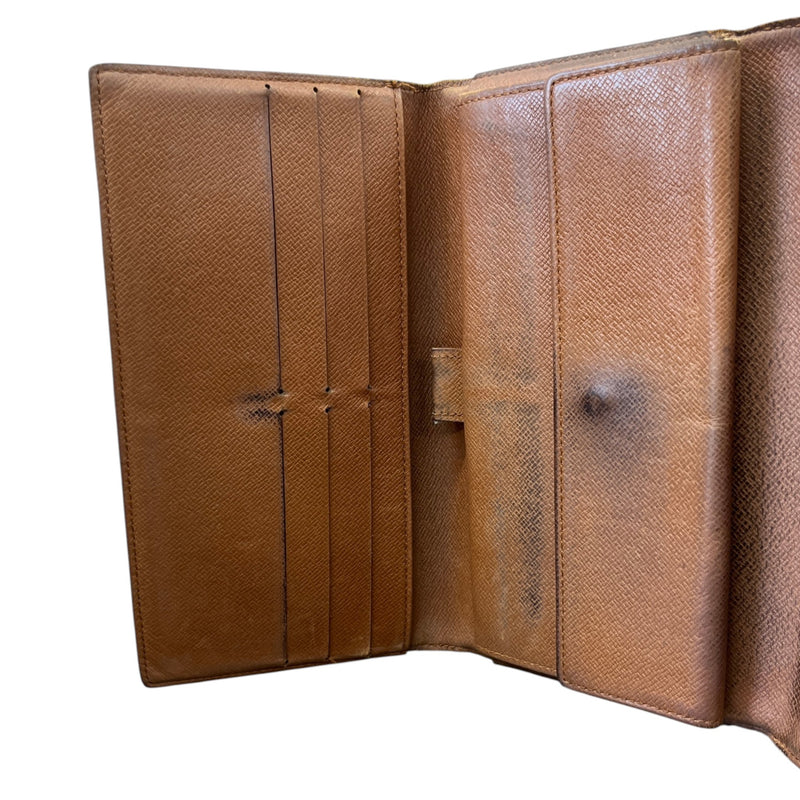 Women's Sarah Monogram Canvas Wallet Brown