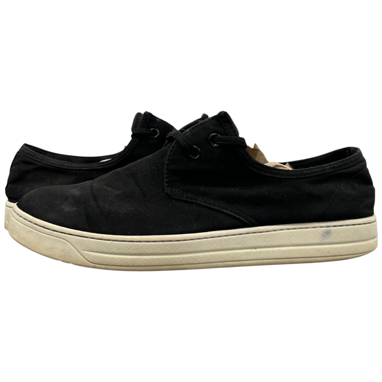 Men's Espadrille Lace Low Trainers Black Size EU 39.5 / UK 5.5 - Photo 3