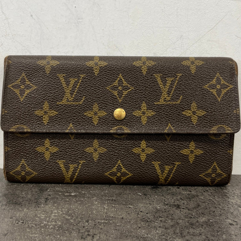 Women's Sarah Monogram Canvas Wallet Brown
