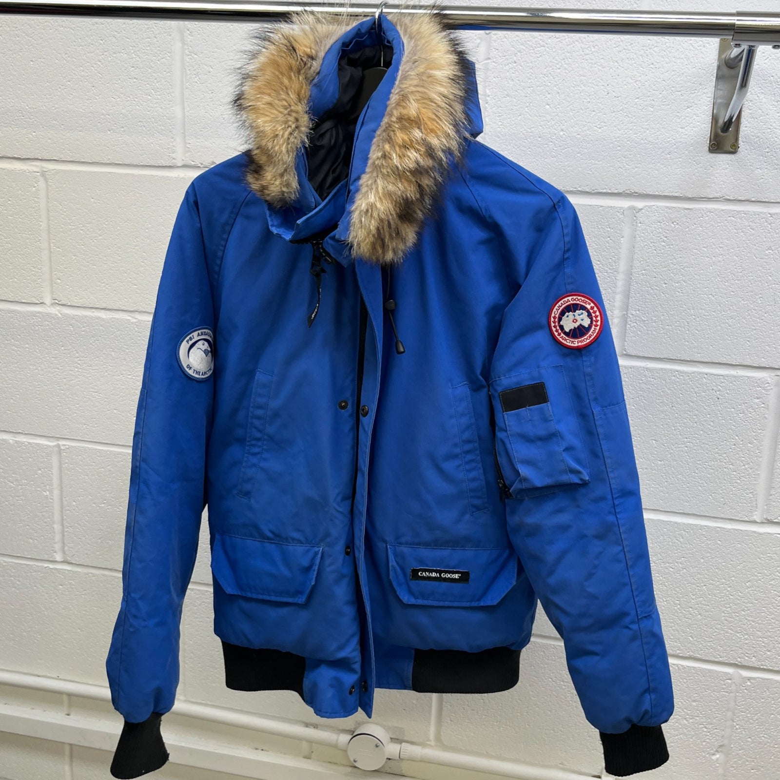 Men's Chilliwack Bomber Down Jacket Blue Size S - Photo 10
