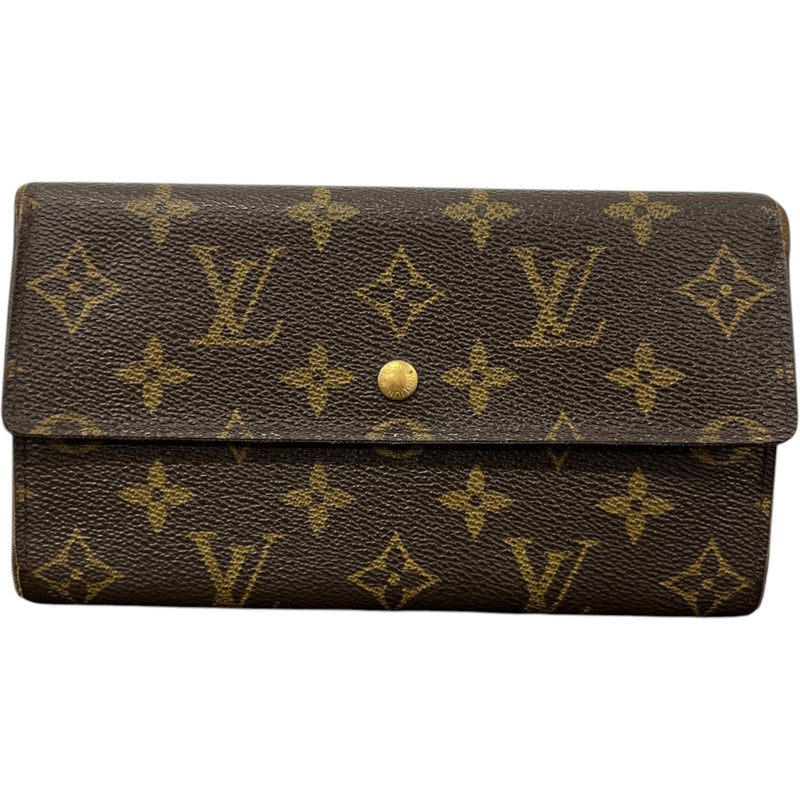 Women's Sarah Monogram Canvas Wallet Brown
