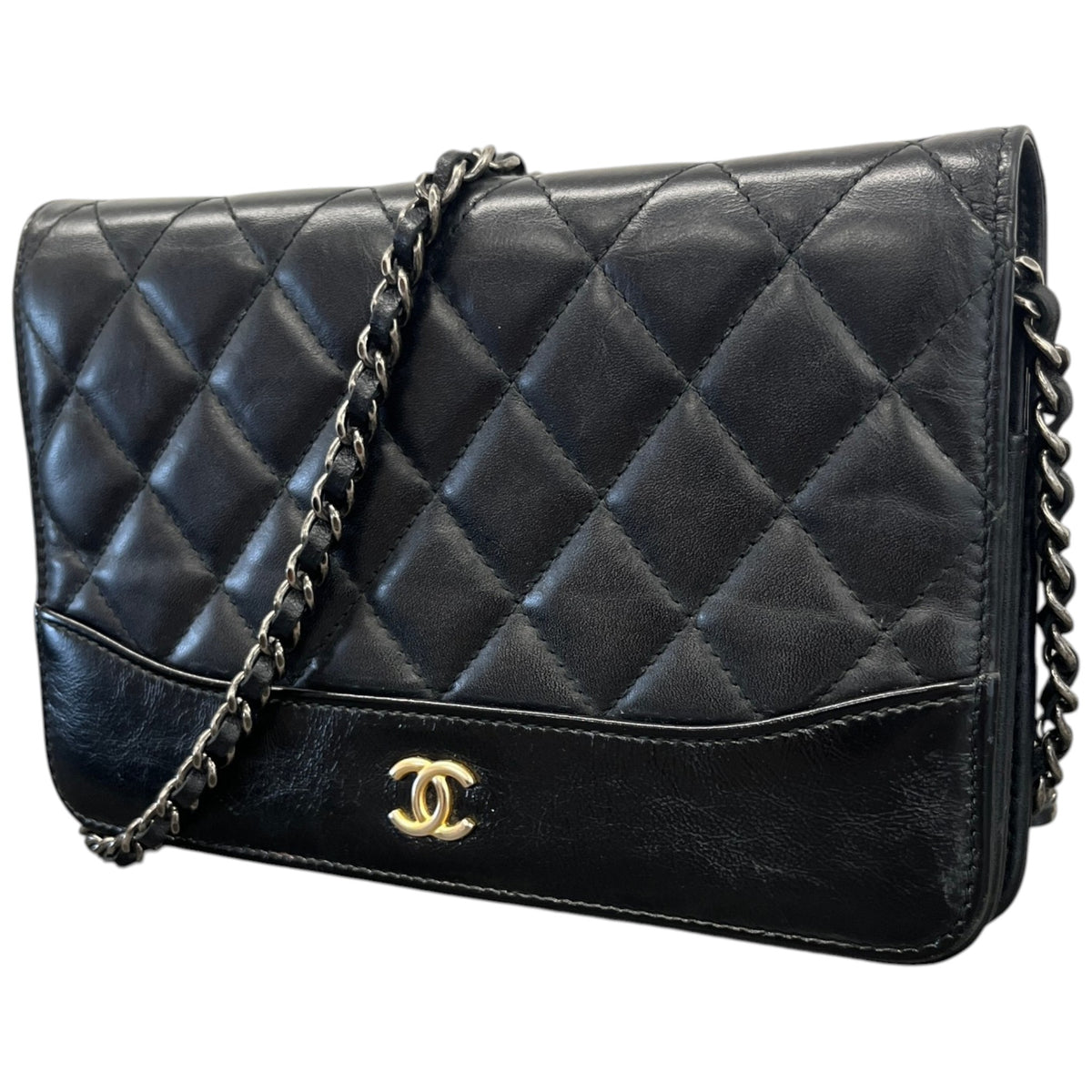 Women's Aged Calfskin Gabrielle WOC Handbag Black - Photo 5
