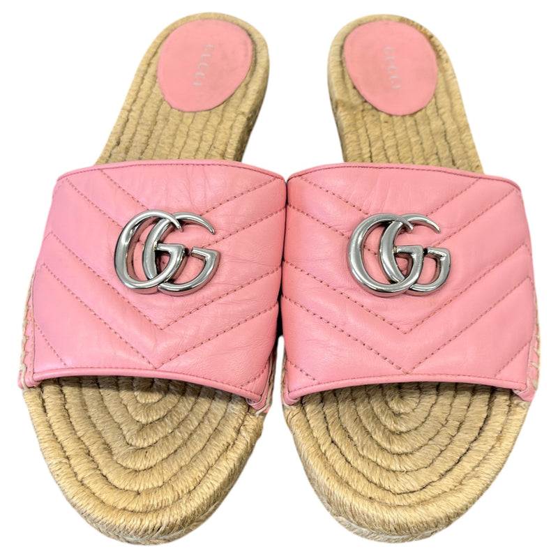 Women's GG Marmont Espadrilles Pink Size UK 7 / EU 40