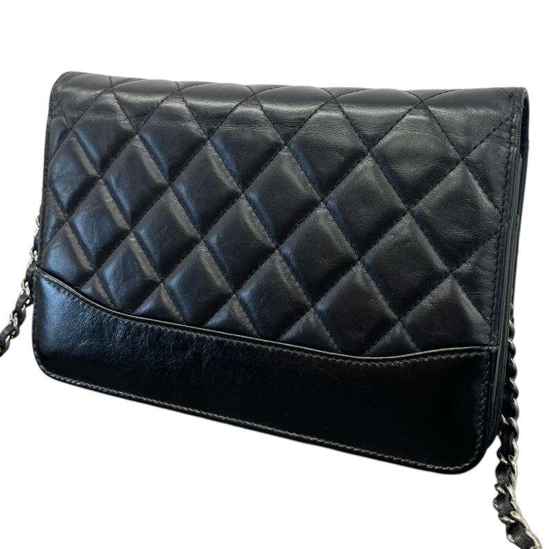 Women's Aged Calfskin Gabrielle WOC Handbag Black