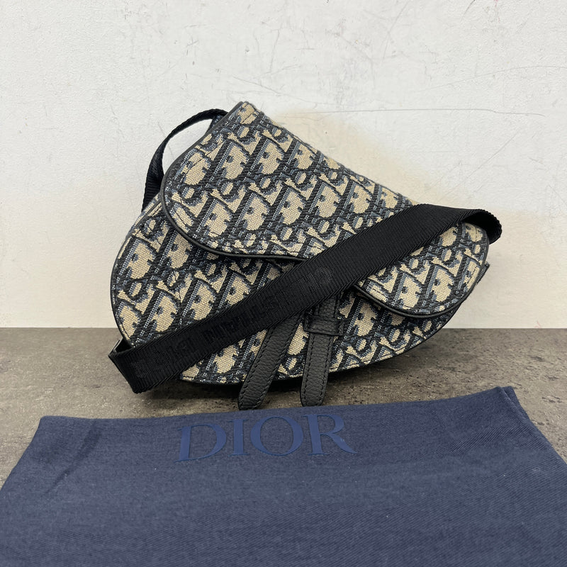 Men's Mini Saddle Messenger Bag Blue
