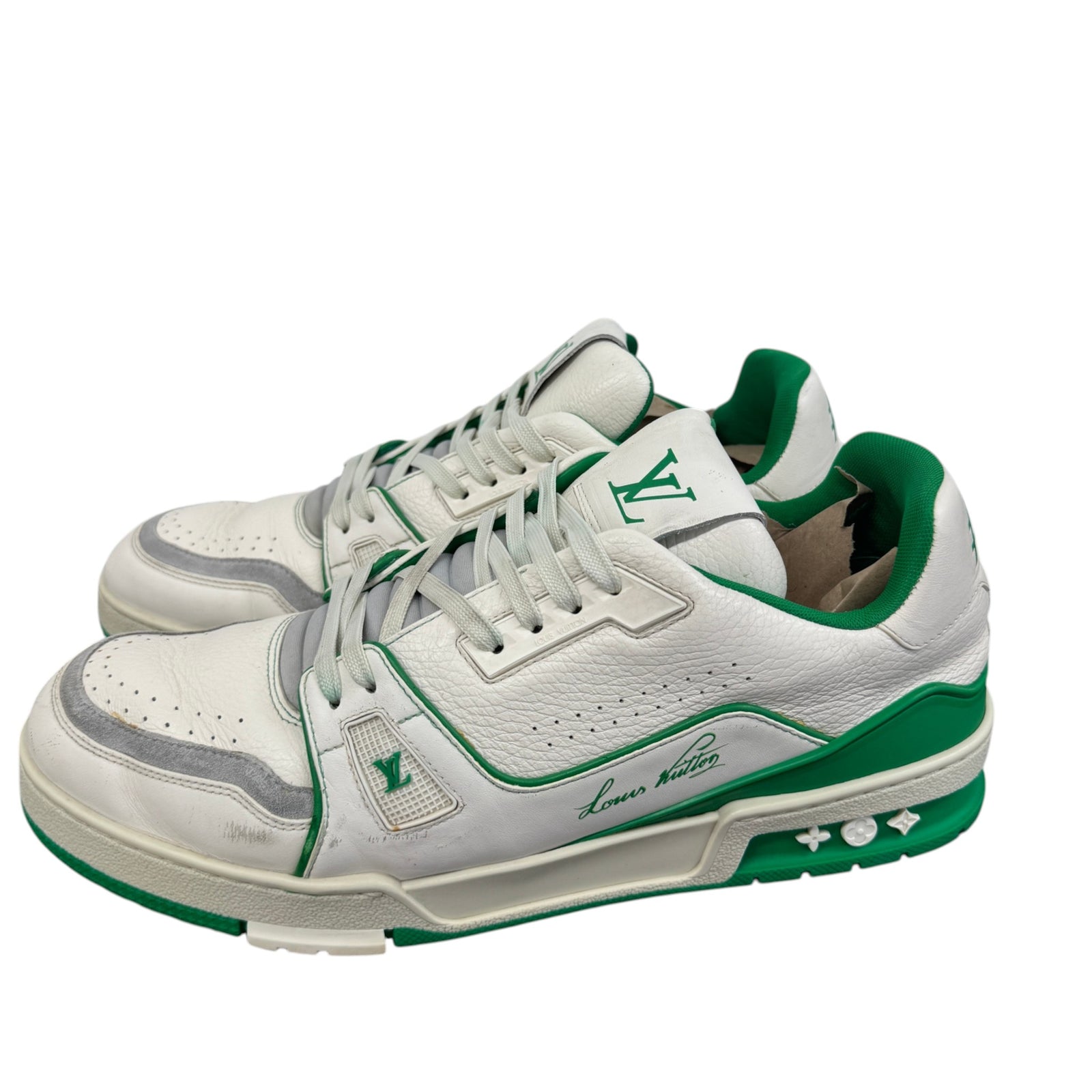 Men's LV Low Trainers Green Size UK 10 / EU 44 - Photo 7