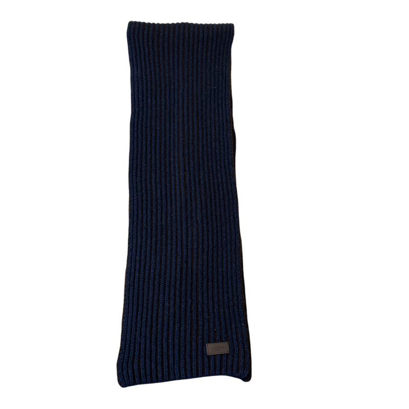 Men's Ribbed Knit Scarf Navy