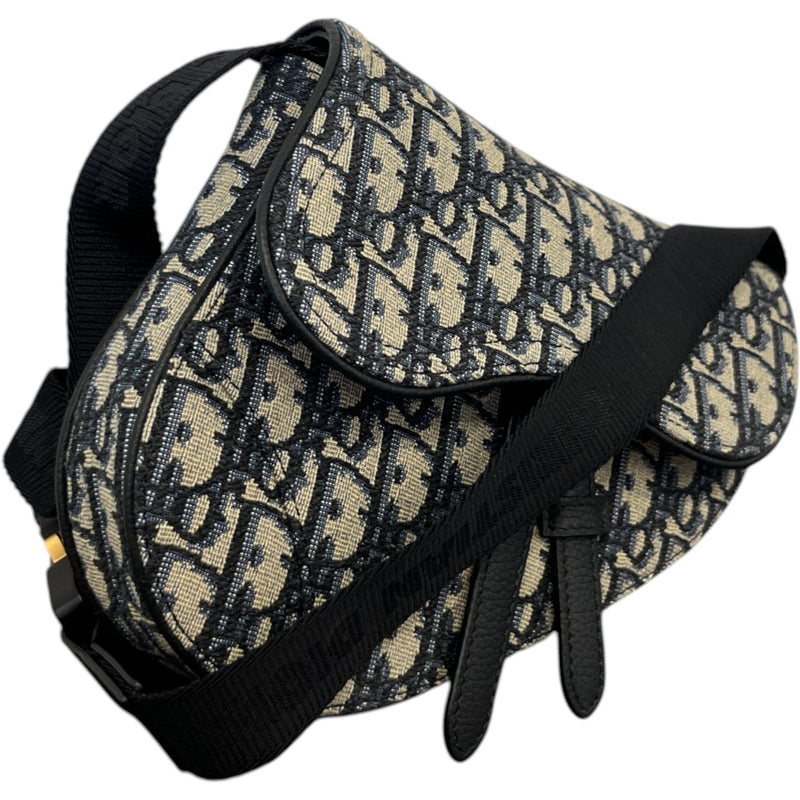 Men's Mini Saddle Messenger Bag Blue