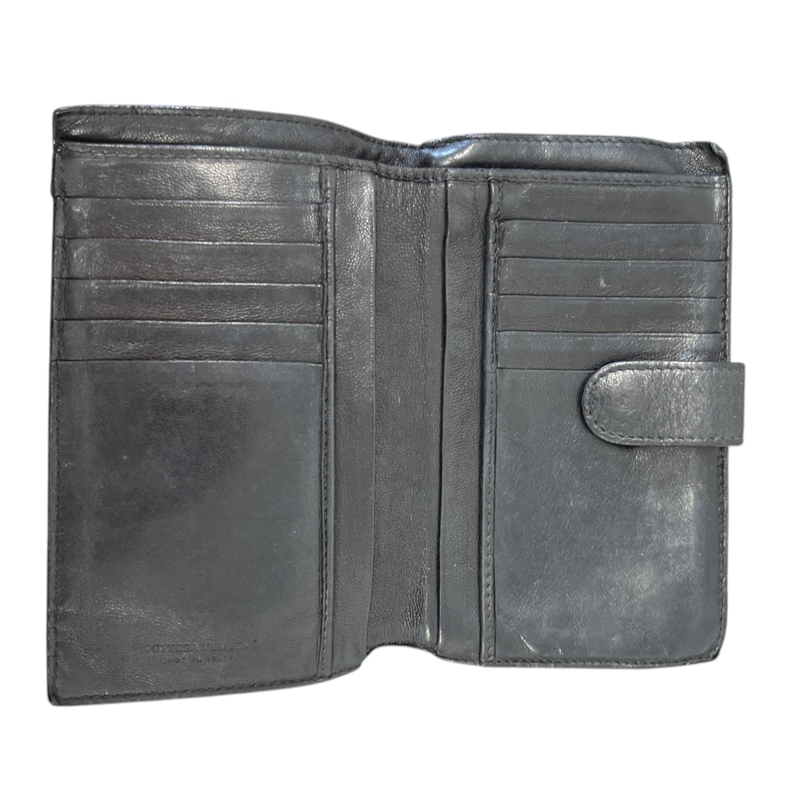 Women's Woven Intrecciato Wallet Black - Photo 8