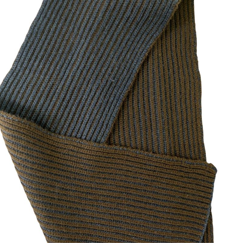 Men's Ribbed Knit Scarf Navy