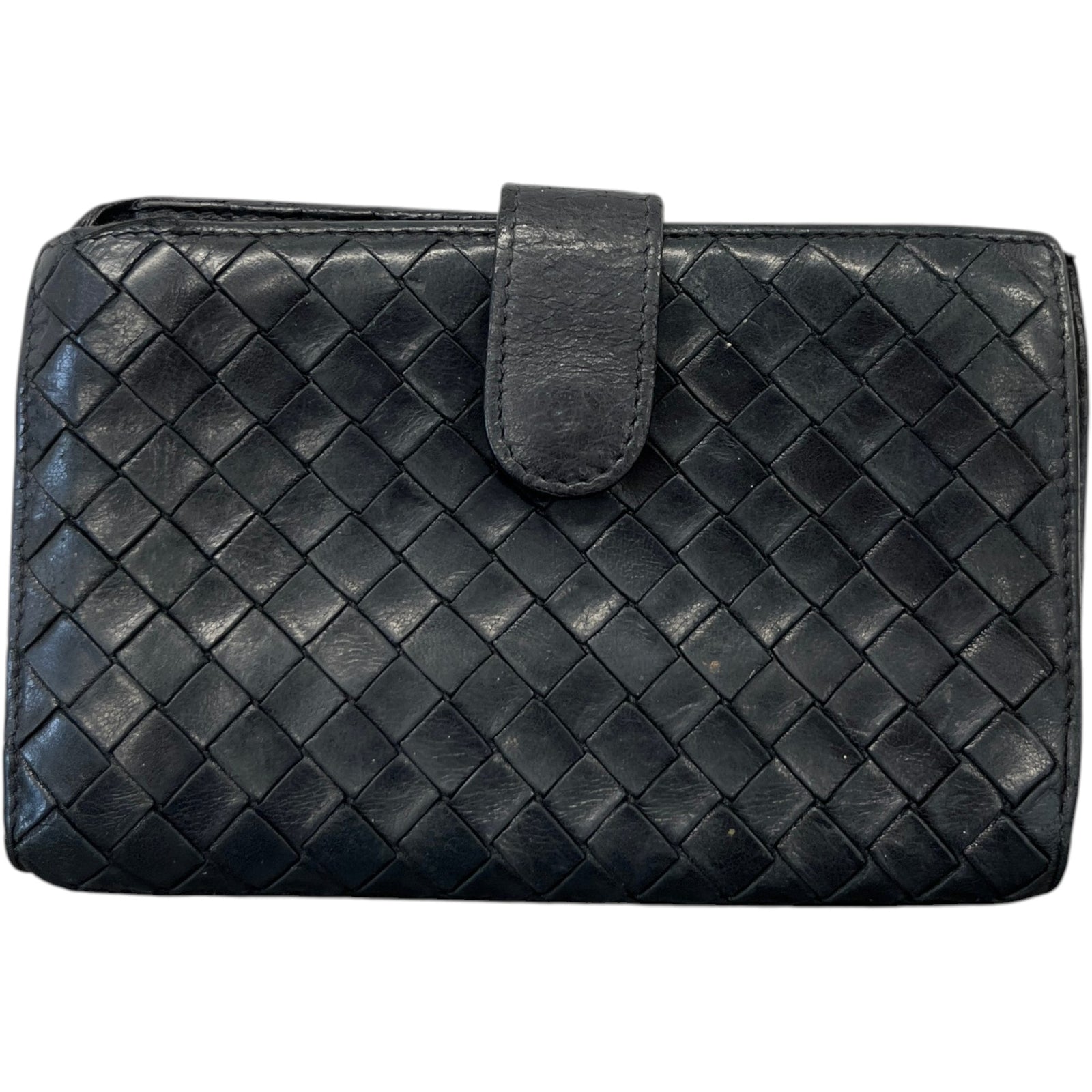 Women's Woven Intrecciato Wallet Black - Photo 1