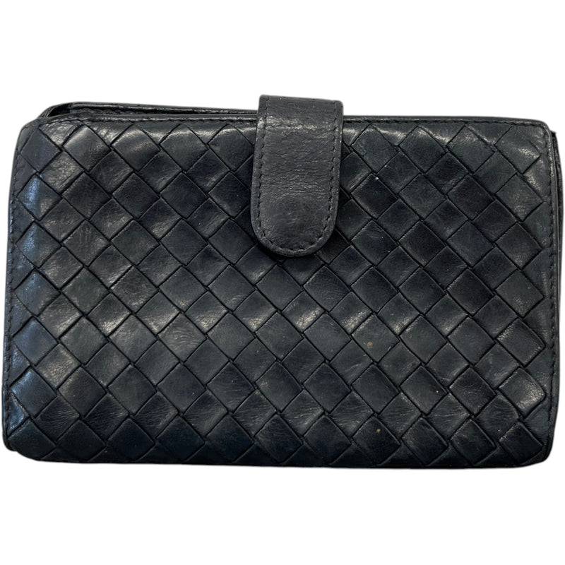 Women's Woven Intrecciato Wallet Black