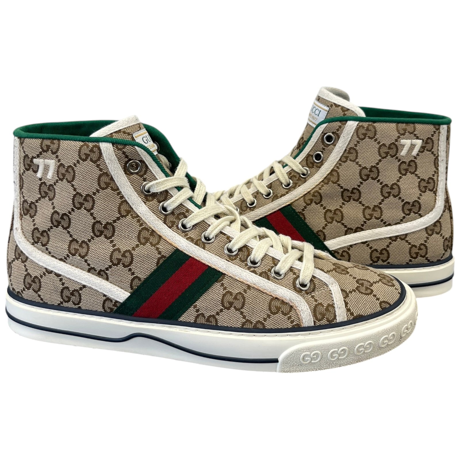 Men's GG Supreme High Trainers Beige Size UK 7 / EU 41 - Photo 3