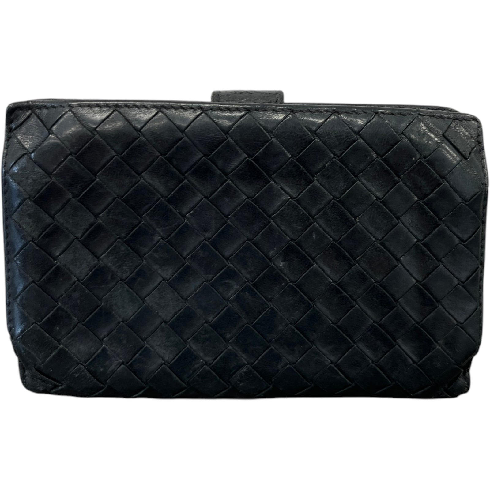 Women's Woven Intrecciato Wallet Black - Photo 2
