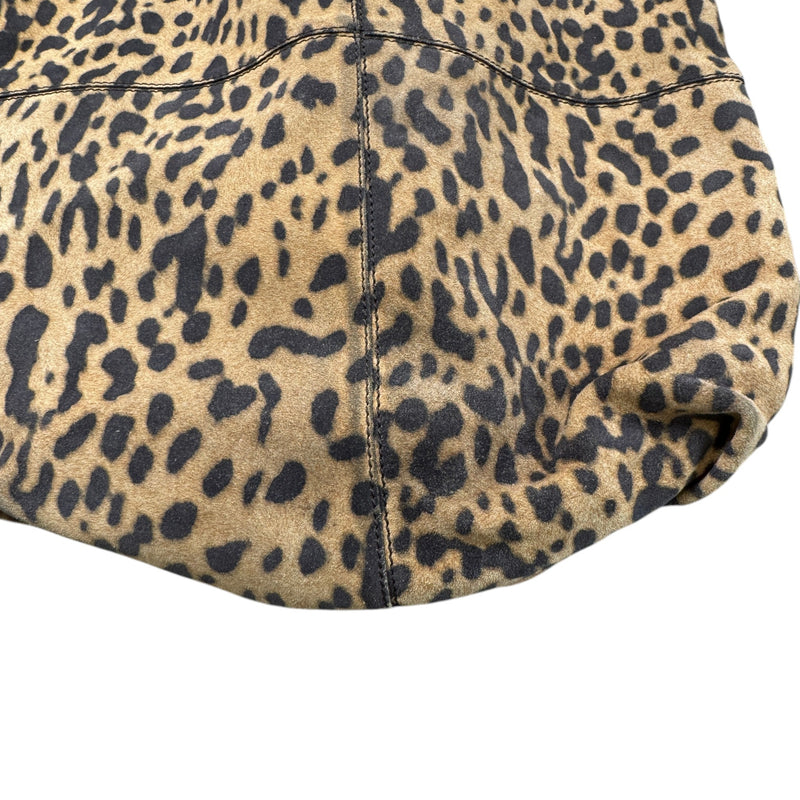 Women's Leopard Print Tote Handbag Beige