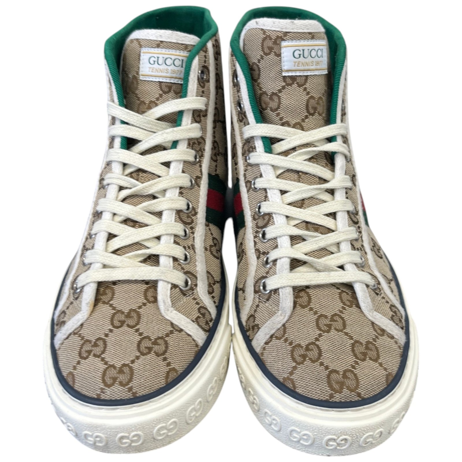 Men's GG Supreme High Trainers Beige Size UK 7 / EU 41 - Photo 6