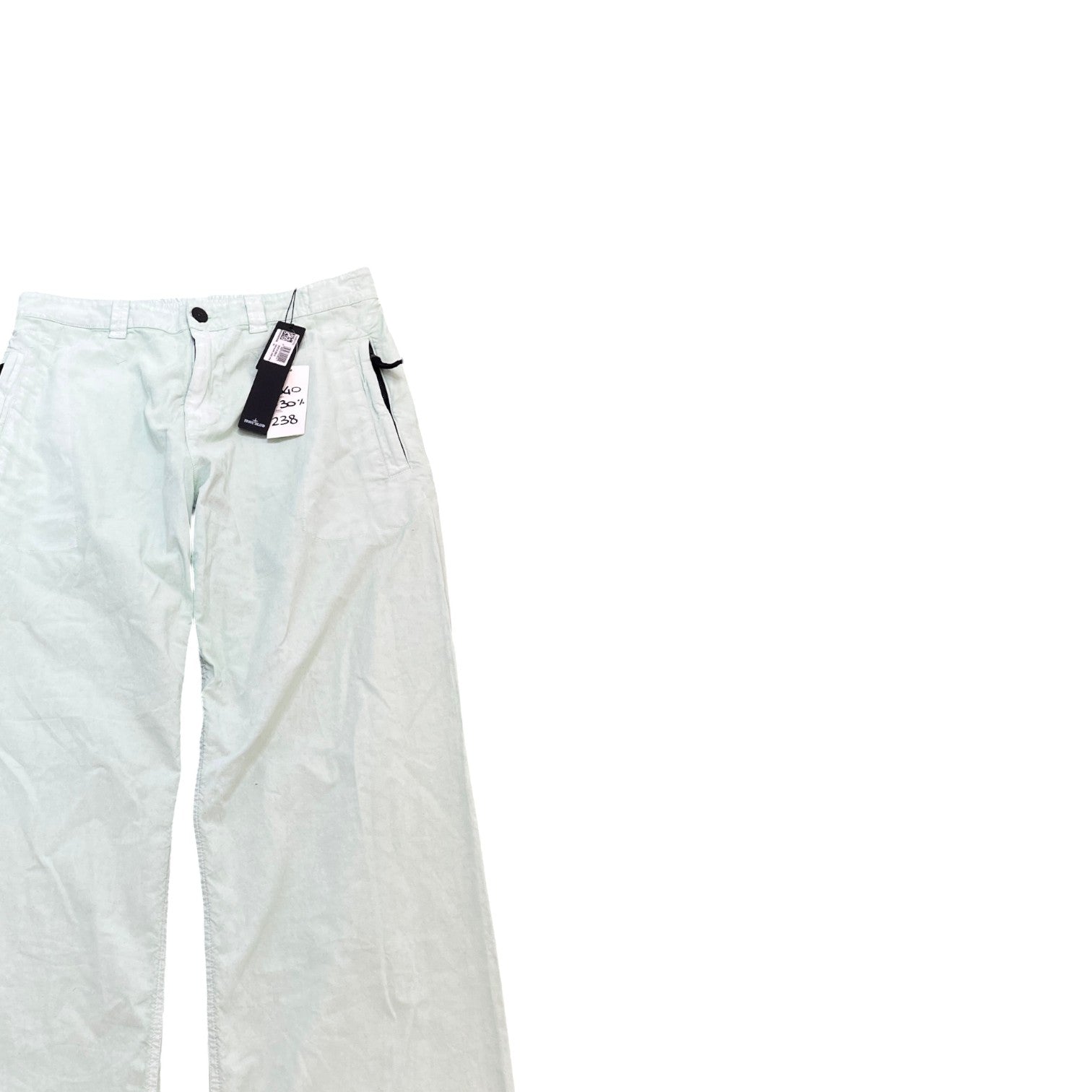 Men's Logo Print Cargos Green Size Waist 30" - Photo 3