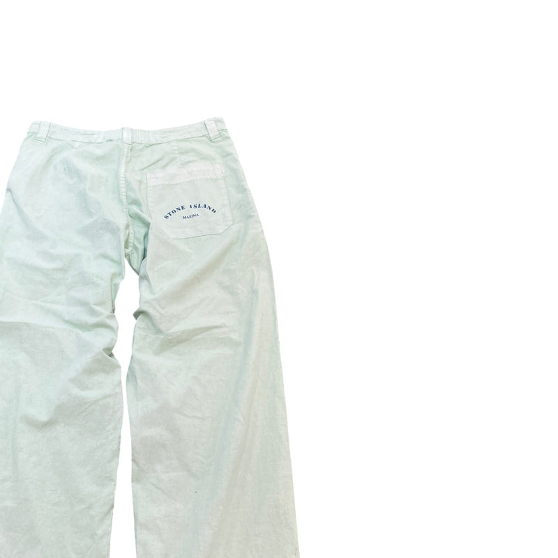 Men's Logo Print Cargos Green Size Waist 30"