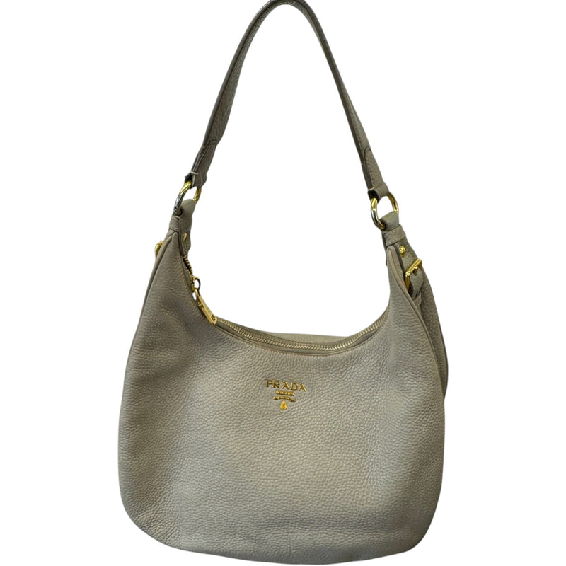 Women's Vitello Daino Hobo Handbag Grey