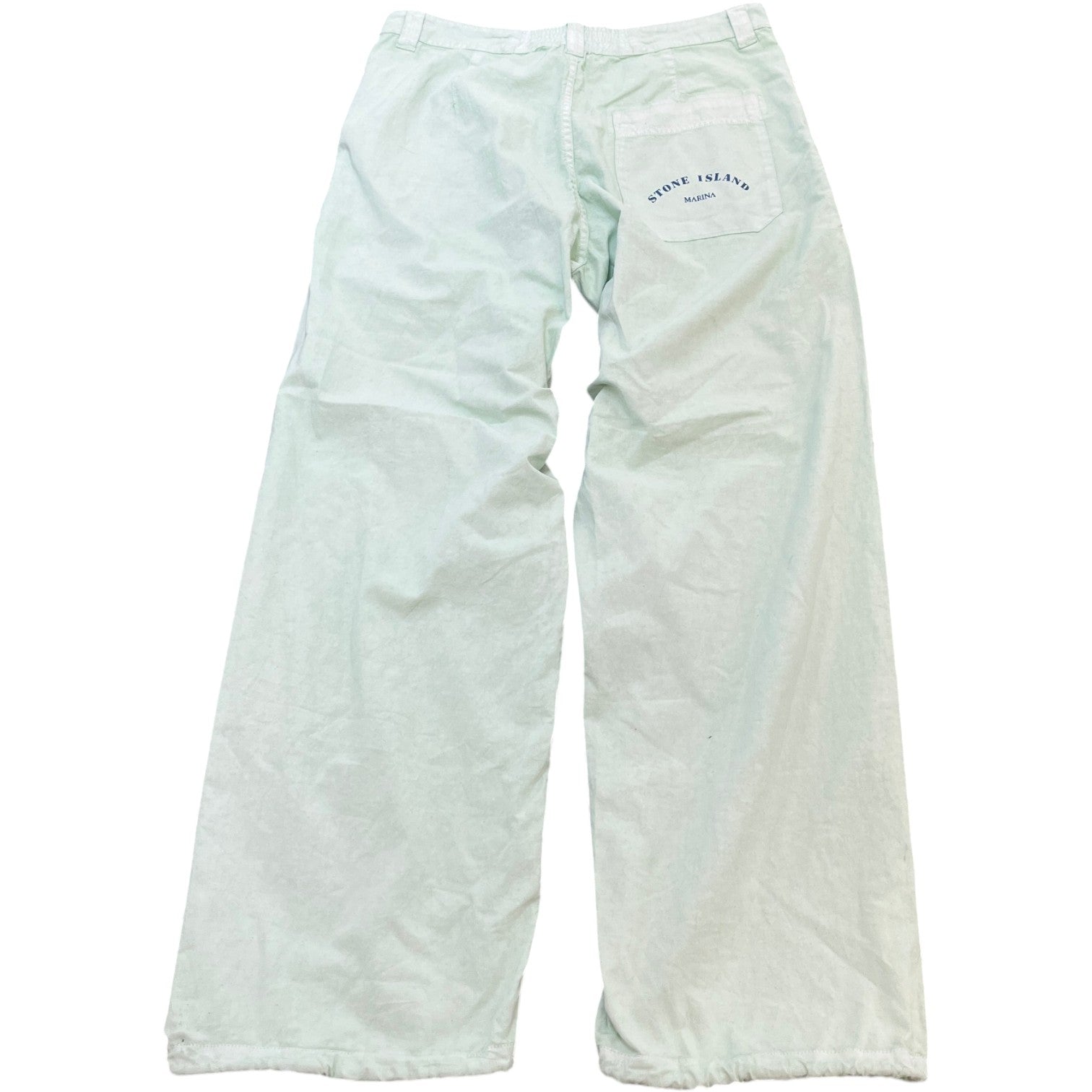 Men's Logo Print Cargos Green Size Waist 30" - Photo 2