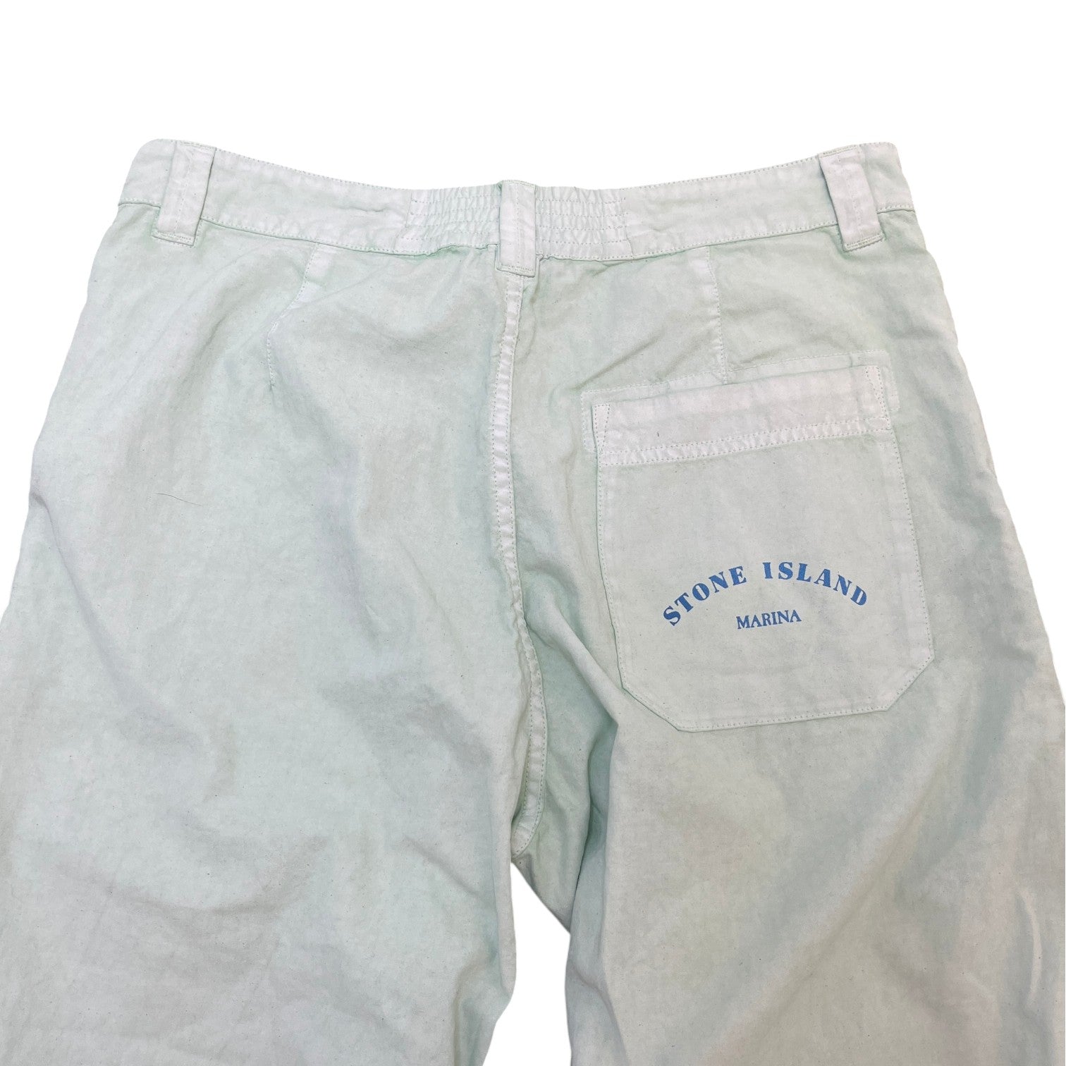 Men's Logo Print Cargos Green Size Waist 30" - Photo 6